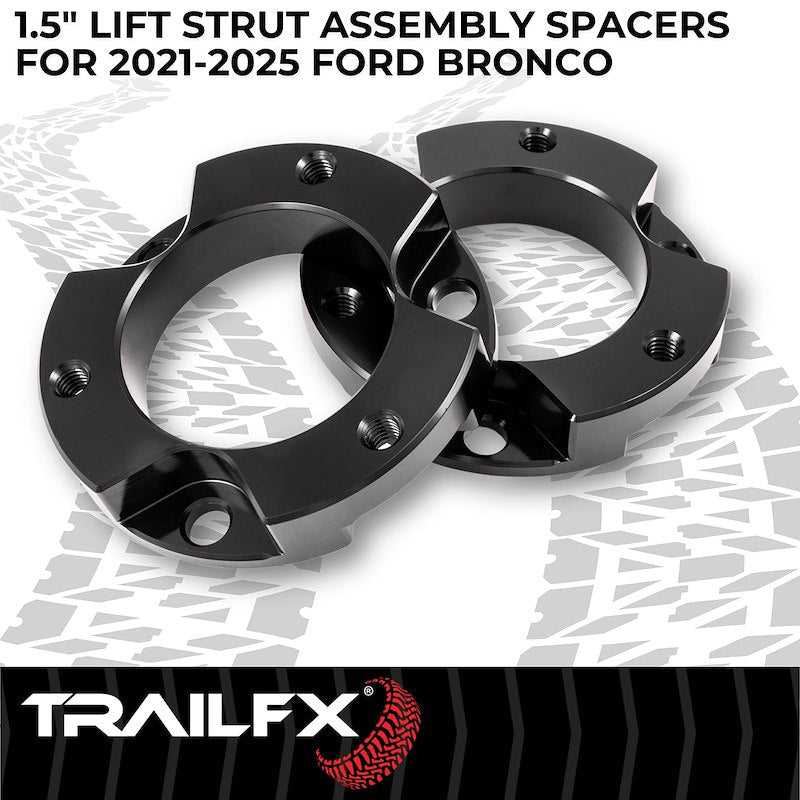 TrailFX 1.5 in Front Suspension Leveling Kit - 2021+ Ford Bronco Suspension offroad accessory | Iron Ridge Offroad