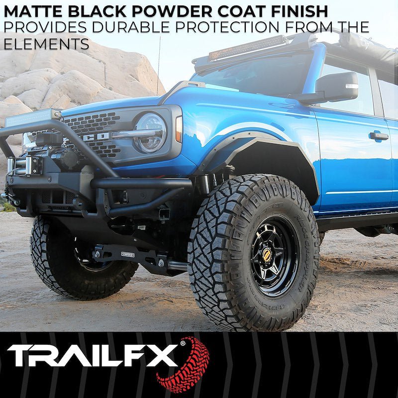 TrailFX Front Angled Fender Flares - 2021+ Ford Bronco offroad accessory | Iron Ridge Offroad