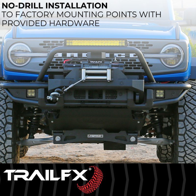 TrailFX Front Skid Plate - 2021+ Ford Bronco offroad accessory | Iron Ridge Offroad