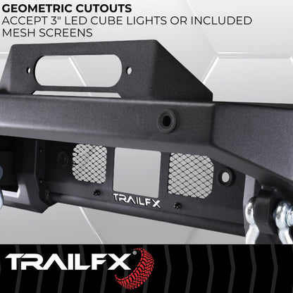 TrailFX Full Width Winch Front Bumper - 2021+ Ford Bronco offroad accessory | Iron Ridge Offroad
