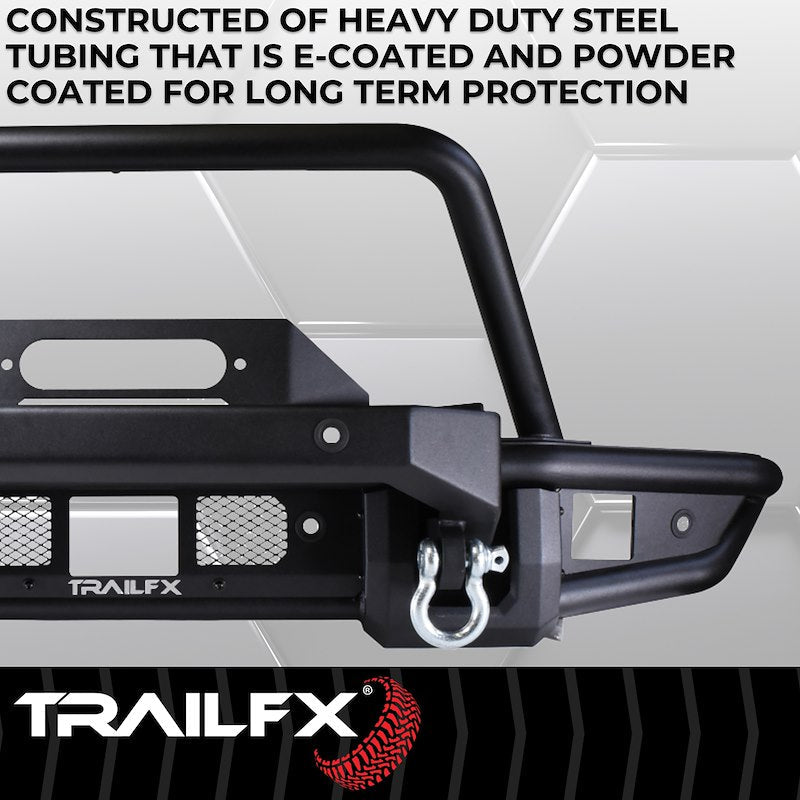 TrailFX Full Width Winch Front Bumper - 2021+ Ford Bronco offroad accessory | Iron Ridge Offroad