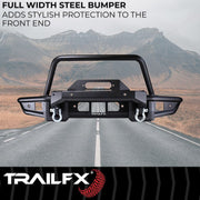 TrailFX Full Width Winch Front Bumper - 2021+ Ford Bronco offroad accessory | Iron Ridge Offroad