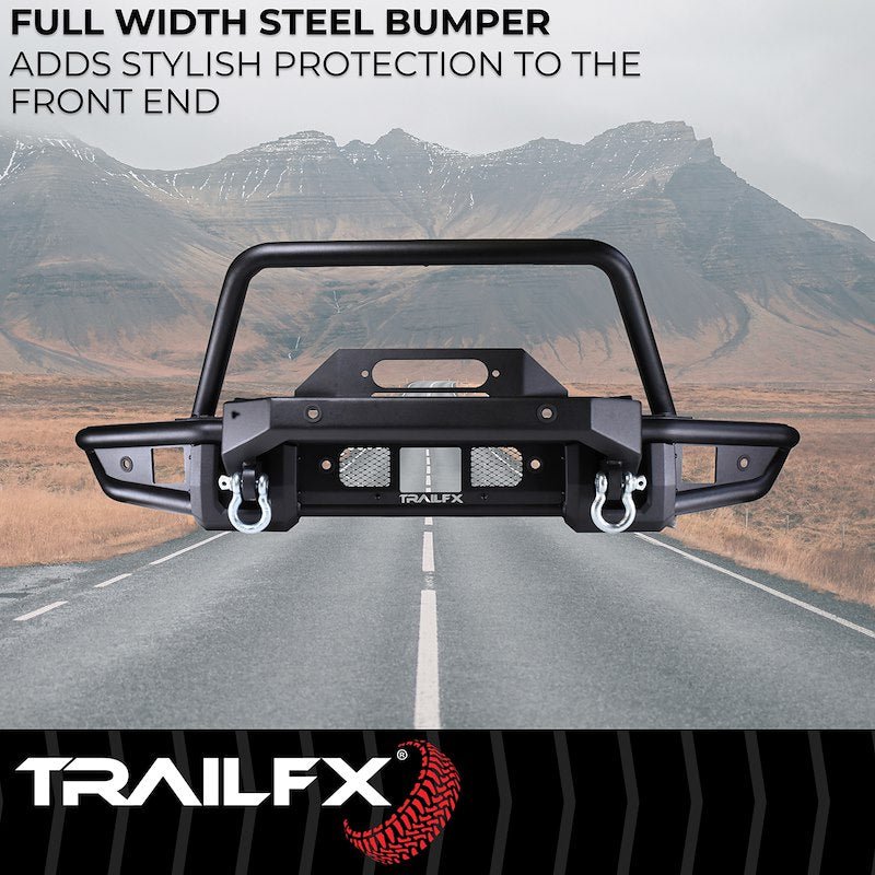 TrailFX Full Width Winch Front Bumper - 2021+ Ford Bronco offroad accessory | Iron Ridge Offroad