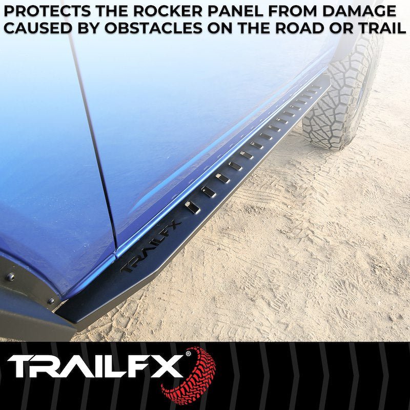 TrailFX Overland Running Boards - 2021+ Ford Bronco 2DR offroad accessory | Iron Ridge Offroad