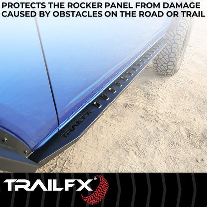 TrailFX Overland Running Boards - 2021+ Ford Bronco 2DR offroad accessory | Iron Ridge Offroad