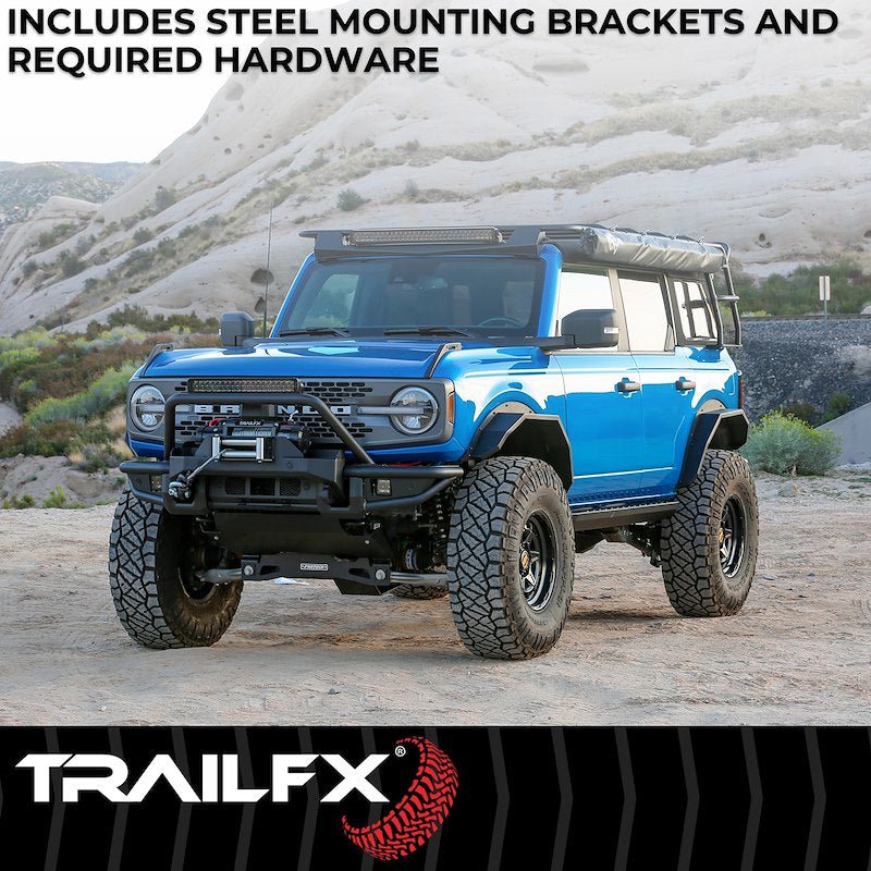 TrailFX Overland Running Boards - 2021+ Ford Bronco 4DR offroad accessory | Iron Ridge Offroad