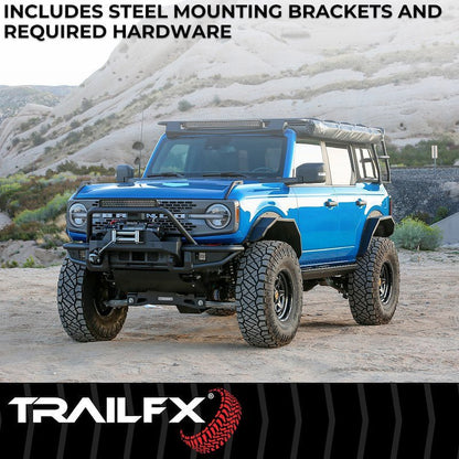 TrailFX Overland Running Boards - 2021+ Ford Bronco 4DR offroad accessory | Iron Ridge Offroad