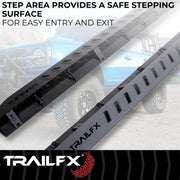 TrailFX Overland Running Boards - 2021+ Ford Bronco 4DR offroad accessory | Iron Ridge Offroad