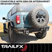 TrailFX Pre - Runner Full Width Tubular Rear Bumper - 2021+ Ford Bronco offroad accessory | Iron Ridge Offroad