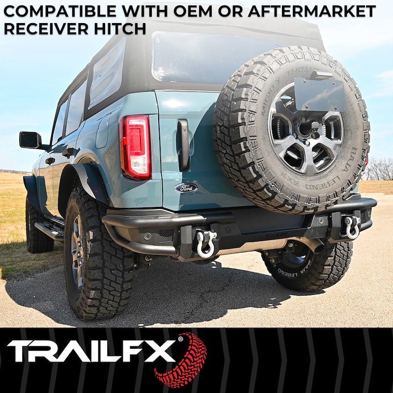 TrailFX Pre - Runner Full Width Tubular Rear Bumper - 2021+ Ford Bronco offroad accessory | Iron Ridge Offroad