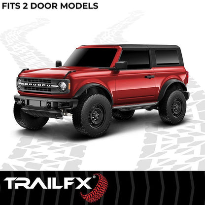 TrailFX Rocker Guard Rock Sliders - 2021+ Ford Bronco 2DR offroad accessory | Iron Ridge Offroad
