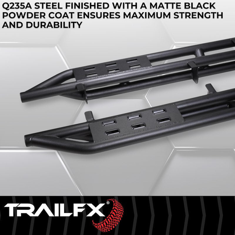 TrailFX Rocker Guard Rock Sliders - 2021+ Ford Bronco 4DR offroad accessory | Iron Ridge Offroad