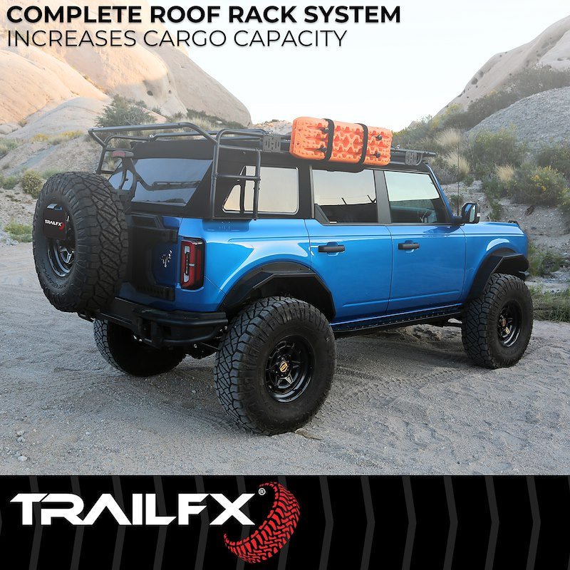 TrailFX Roof Rack System - 2021+ Ford Bronco 4DR offroad accessory | Iron Ridge Offroad