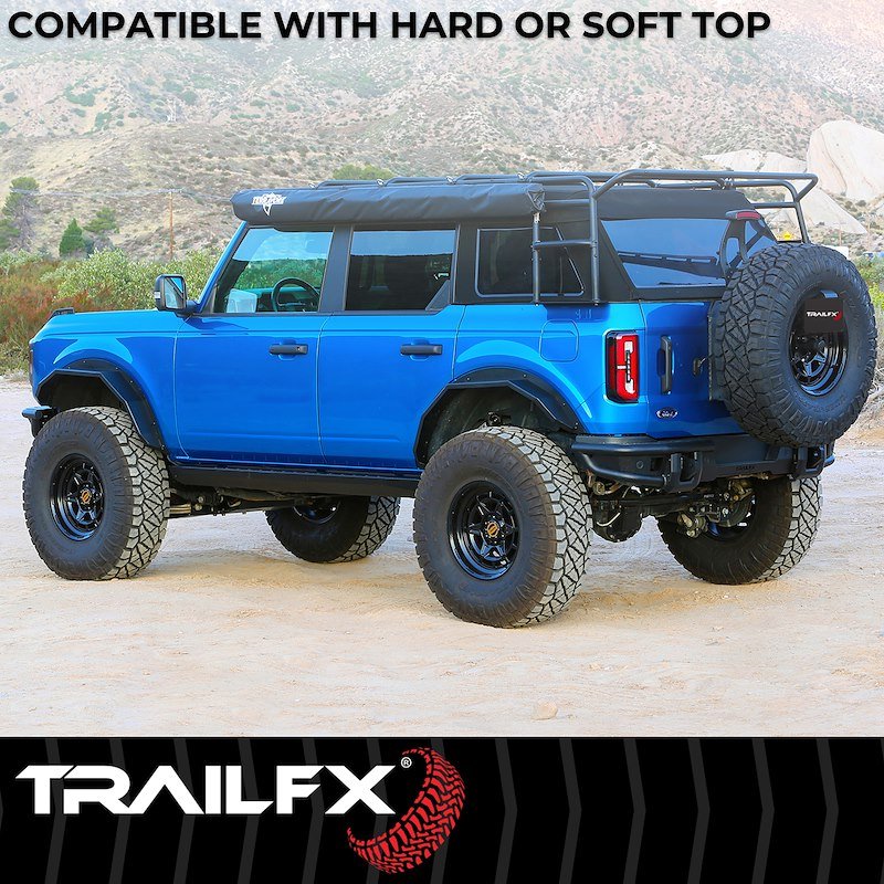 TrailFX Roof Rack System - 2021+ Ford Bronco 4DR offroad accessory | Iron Ridge Offroad