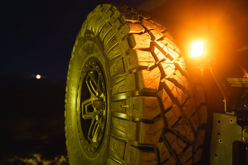 TYRI 2.4 in 0606 Amber Wide Symmetric LED Work Light | Universal (BLU-147-1) LED offroad accessory | Iron Ridge Offroad