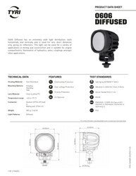 TYRI Off-Road Lighting 2.4 in 0606 Diffused LED Utility Light | Universal (BLU-120-1) LED Auxiliary Light offroad accessory | Iron Ridge Offroad
