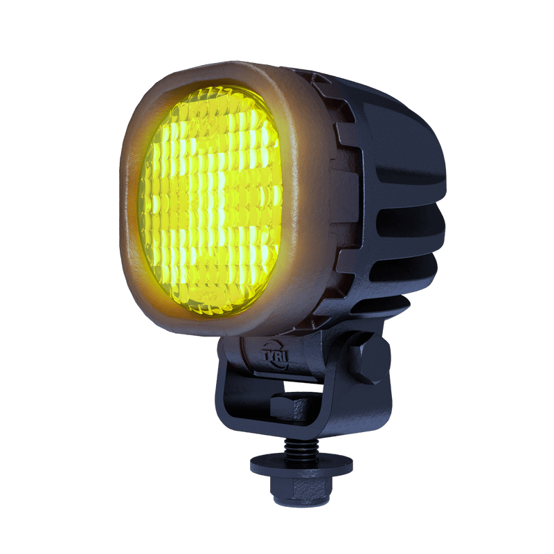TYRI Off-Road Lighting 2.4 in 0606 Yellow Wide Symmetric LED Work Light | Universal (BLU-148-1) LED offroad accessory | Iron Ridge Offroad