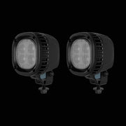 TYRI Off-Roading Lightign 4 in 1010 Round LED Driving Light Pair w/ Amber Lens Covers & Pigtails | Universal (CLK-103-1) LED offroad accessory | Iron Ridge Offroad