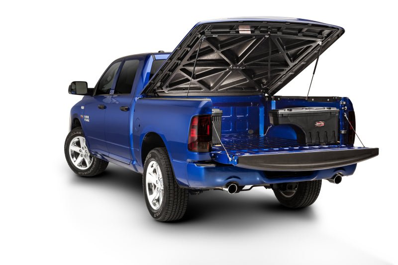 UnderCover 2019+ Ford Ranger Passengers Side Swing Case - Black Smooth Truck Bed Accessories offroad accessory | Iron Ridge Offroad