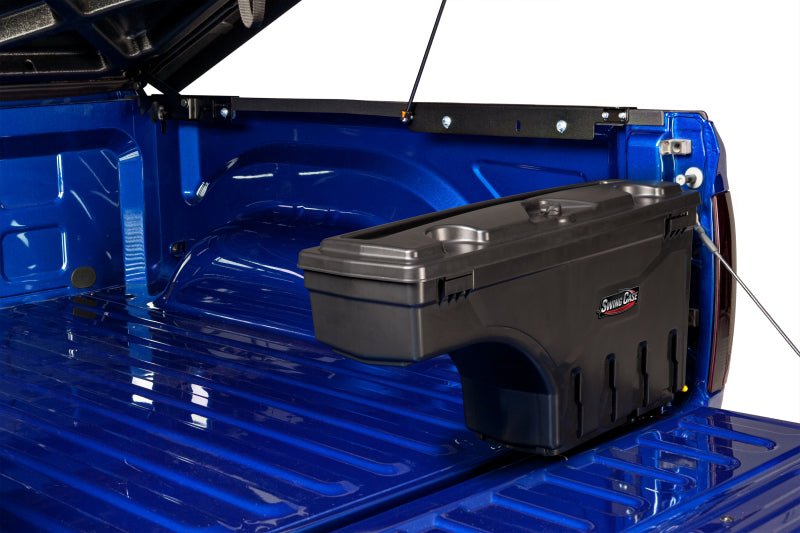UnderCover 2019+ Ford Ranger Passengers Side Swing Case - Black Smooth Truck Bed Accessories offroad accessory | Iron Ridge Offroad