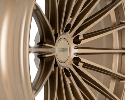 Vossen HFX - 4 Satin Bronze 20x10 ET - 18 Offset 6x139.7 Bolt Pattern Super Deep Concave Wheels offroad accessory | Iron Ridge Offroad
