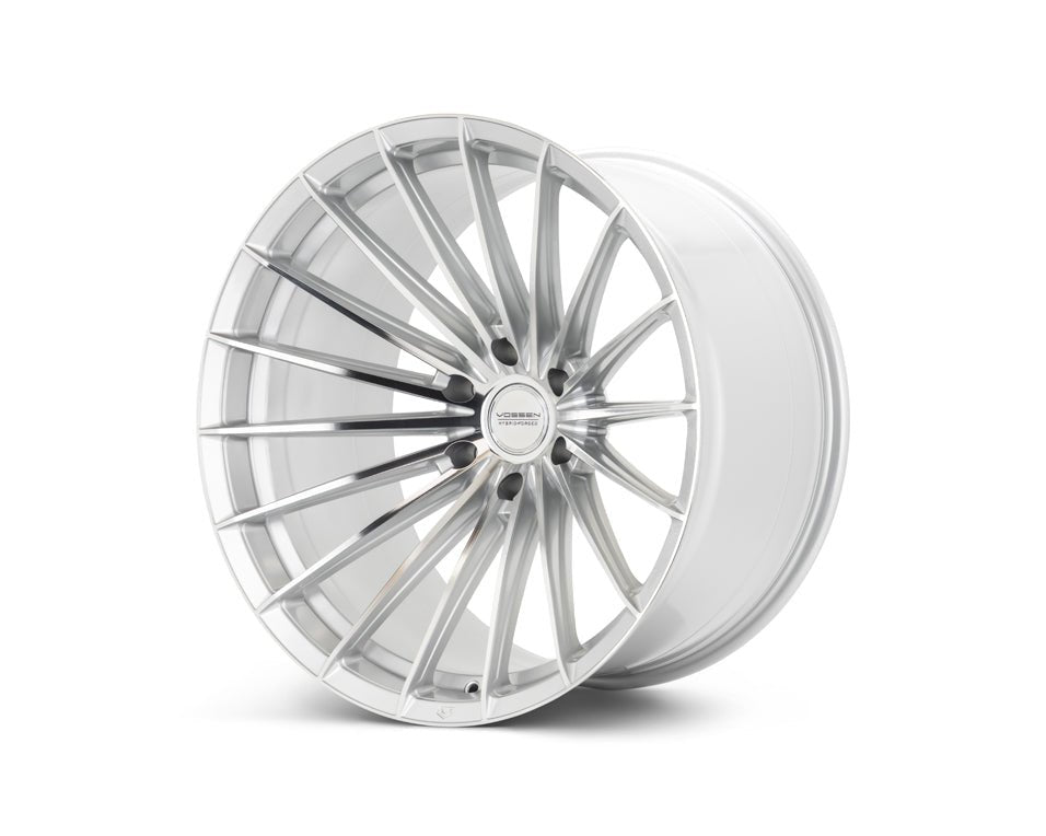 Vossen HFX - 4 Silver Polished 22x9.5 ET20 Offset 6x139.7 Bolt Pattern Deep Concave Wheels offroad accessory | Iron Ridge Offroad