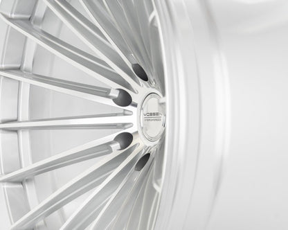 Vossen HFX - 4 Silver Polished 22x9.5 ET20 Offset 6x139.7 Bolt Pattern Deep Concave Wheels offroad accessory | Iron Ridge Offroad