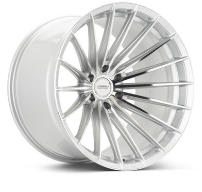 Vossen HFX - 4 Silver Polished 22x9.5 ET20 Offset 6x139.7 Bolt Pattern Deep Concave Wheels offroad accessory | Iron Ridge Offroad