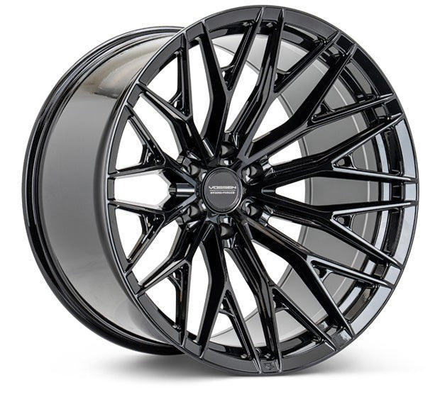 Vossen HFX - 6 Gloss Black 20x10 ET - 18 Offset 6x139.7 Bolt Pattern Super Deep Concave Wheels offroad accessory | Iron Ridge Offroad