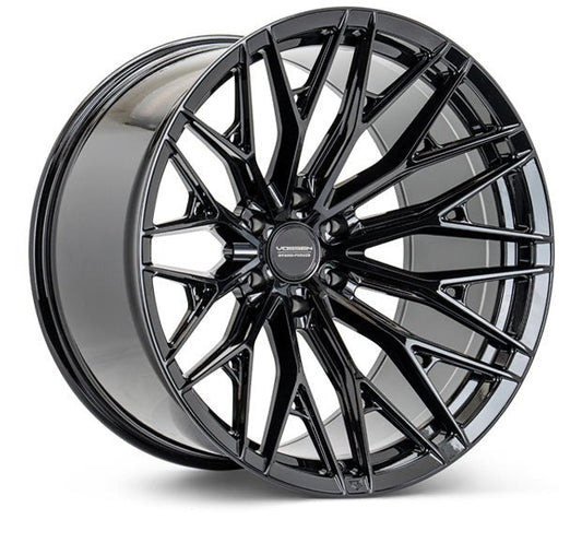 Vossen HFX - 6 Gloss Black 20x10 ET - 18 Offset 6x139.7 Bolt Pattern Super Deep Concave Wheels offroad accessory | Iron Ridge Offroad