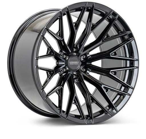 Vossen HFX - 6 Gloss Black 20x10 ET - 18 Offset 6x139.7 Bolt Pattern Super Deep Concave Wheels offroad accessory | Iron Ridge Offroad