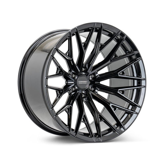 Vossen HFX - 6 Gloss Black 22x9.5 ET20 Offset 6x139.7 Bolt Pattern Deep Concave Wheels offroad accessory | Iron Ridge Offroad