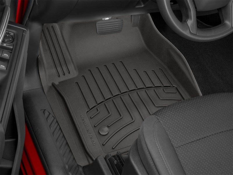 WeatherTech 2019+ Chevrolet Silverado 1500 Crew Cab Front FloorLiner HP - Black Floor Mats offroad accessory | Iron Ridge Offroad