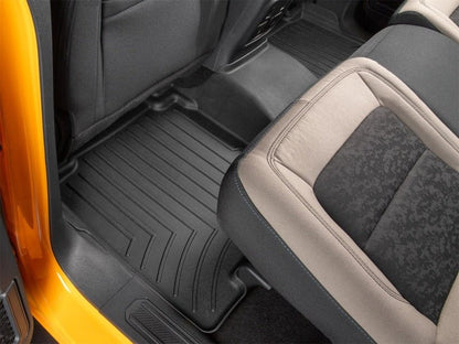 WeatherTech 2021+ Ford Bronco 4dr. Rear FloorLiner HP - Black Floor Mats offroad accessory | Iron Ridge Offroad