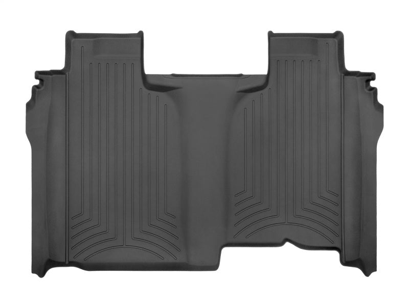 WeatherTech Rear FloorLiner | Chevrolet Silverado 1500 (19-23), GMC Sierra (19-23), Crew Cab, Black (4414365IM) Floor Mats offroad accessory | Iron Ridge Offroad