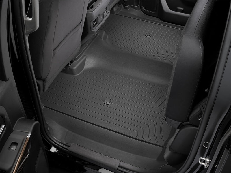 WeatherTech Rear FloorLiner | Chevrolet Silverado 1500 (19+), GMC Sierra (19+), Crew Cab, Vinyl Floors (4414365V) Floor Mats offroad accessory | Iron Ridge Offroad