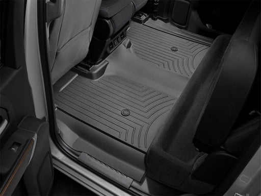 WeatherTech Rear FloorLiner | Chevrolet Silverado 1500 / Silverado ZR2 / GMC Sierra 1500 / 2500HD / 3500HD (19-26) / Black (4414363) Floor Mats offroad accessory | Iron Ridge Offroad
