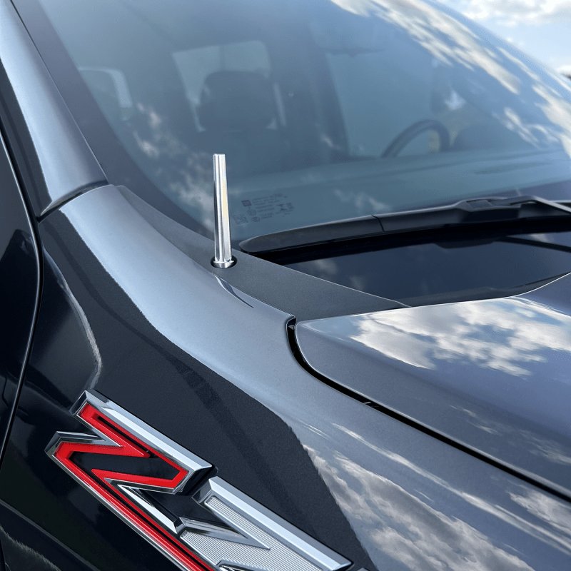 Wehrli 07.5-19 Chevrolet Duramax Billet TIG Torch Stubby Antenna | Chevrolet Silverado 1500 / GMC Sierra (19-26) (WCF100041-GB) Exterior Styling offroad accessory | Iron Ridge Offroad