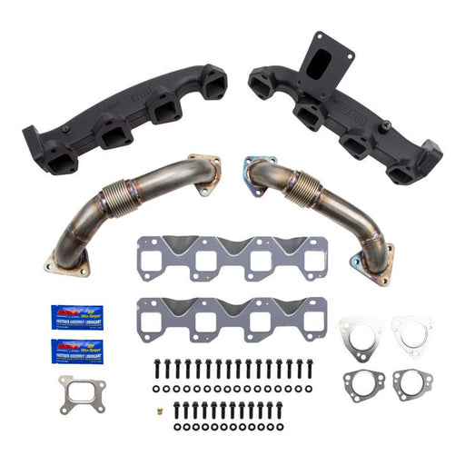 Wehrli Billet Exhaust Manifold & Stainless Up Pipe Kit | Chevrolet Silverado 2500HD / 3500HD / GMC Sierra 2500HD / 3500HD (20-26) (WCF100226) Exhaust, Mufflers & Tips offroad accessory | Iron Ridge Offroad