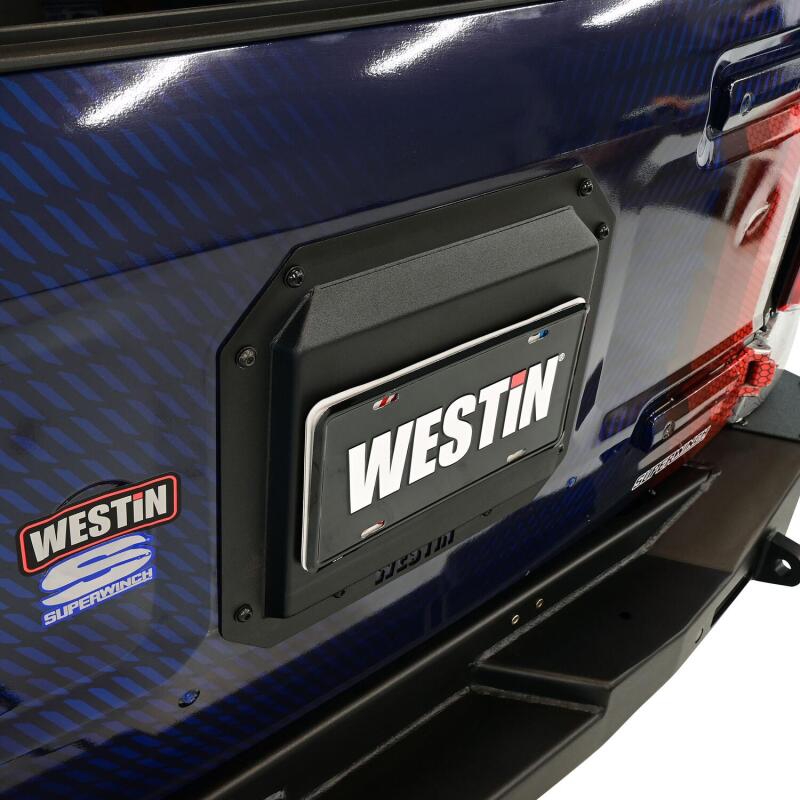 Westin 21 - 26 Ford Bronco (Excl. Sport) Spare Tire Delete Plate - Tex. Blk Bumpers offroad accessory | Iron Ridge Offroad