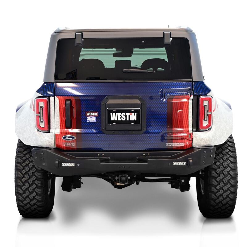 Westin 21 - 26 Ford Bronco (Excl. Sport) Spare Tire Delete Plate - Tex. Blk Bumpers offroad accessory | Iron Ridge Offroad