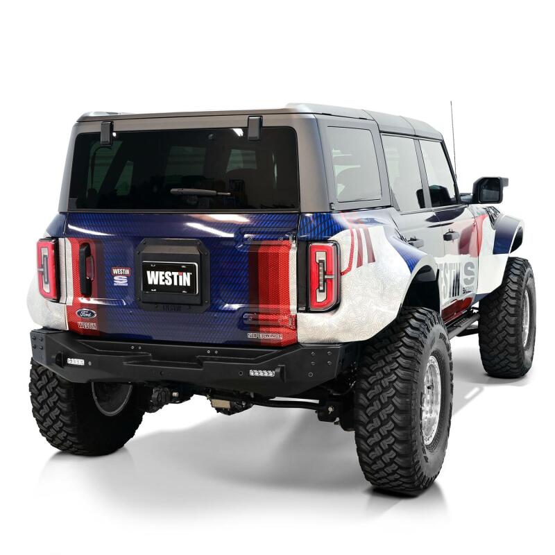 Westin 21 - 26 Ford Bronco (Excl. Sport) Spare Tire Delete Plate - Tex. Blk Bumpers offroad accessory | Iron Ridge Offroad