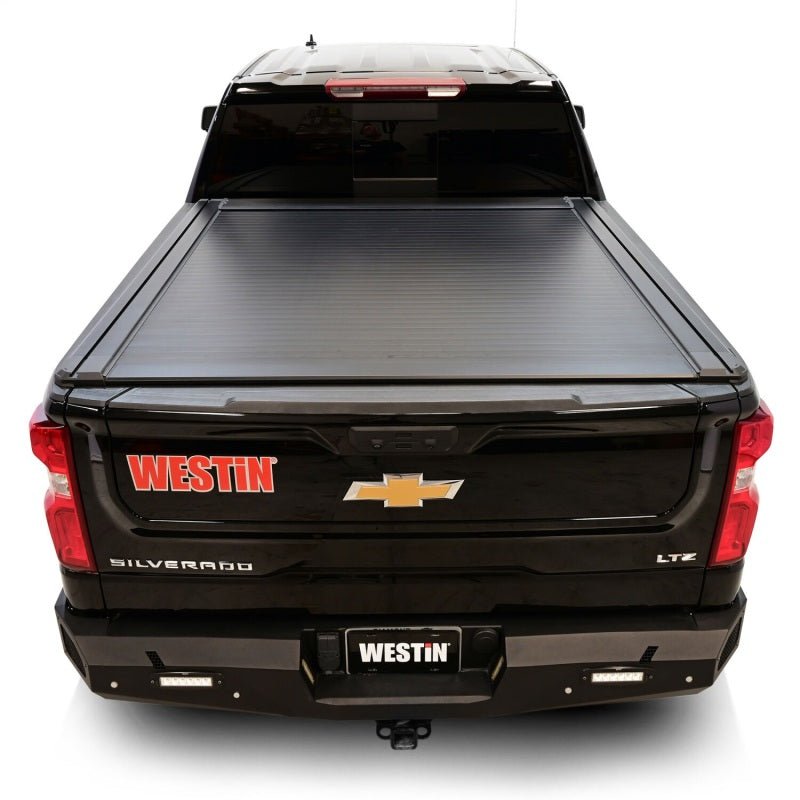 Westin Electric Retractable Tonneau Cover | Chevrolet Silverado 1500 / Silverado ZR2 / GMC Sierra 1500 / Sierra AT4 / Sierra AT4X (19-54745) Tonneau Covers offroad accessory | Iron Ridge Offroad