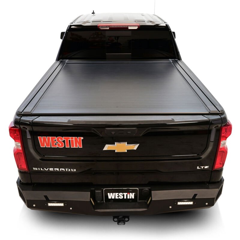 Westin Electric Retractable Tonneau Cover | Chevrolet Silverado 1500 / Silverado ZR2 / GMC Sierra 1500 / Sierra AT4 / Sierra AT4X (19-54745) Tonneau Covers offroad accessory | Iron Ridge Offroad