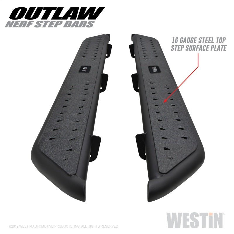 Westin Outlaw Nerf Step Bars (SIDE): Dodge Ram 1500 / 2500 / 3500 (09-23) / Ram 1500 Classic (19-23) Nerf Bars & Running Boards offroad accessory | Iron Ridge Offroad