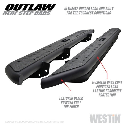 Westin Outlaw Nerf Step Bars (SIDE): Dodge Ram 1500 / 2500 / 3500 (09-23) / Ram 1500 Classic (19-23) Nerf Bars & Running Boards offroad accessory | Iron Ridge Offroad