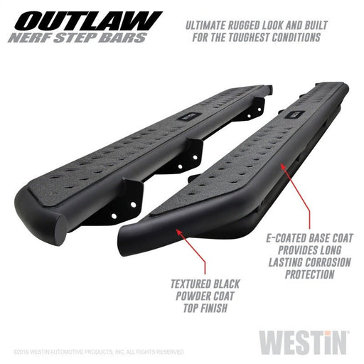Westin Outlaw Nerf Step Bars (SIDE): Dodge Ram 1500 / 2500 / 3500 (09-23) / Ram 1500 Classic (19-23) Nerf Bars & Running Boards offroad accessory | Iron Ridge Offroad