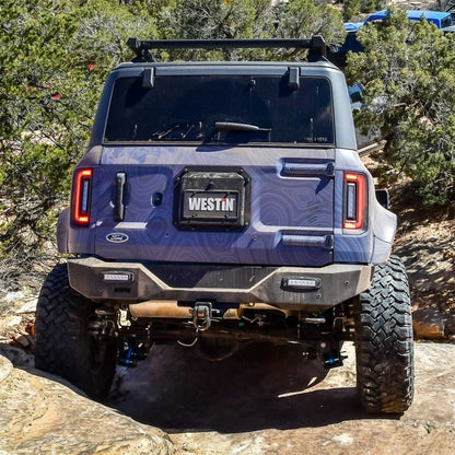 Westin Pro - Series Rear Bumper Textured Black - 2021+ Ford Bronco Bumpers offroad accessory | Iron Ridge Offroad