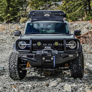 Westin XTS Front Bumper Brush Guard Textured Black - 2021+ Ford Bronco Bumpers offroad accessory | Iron Ridge Offroad