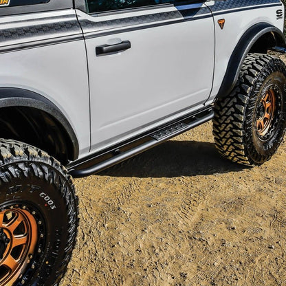 Westin XTS Rock Slider Textured Black - 2021+ Ford Bronco 2 DR Body Armor & Protection offroad accessory | Iron Ridge Offroad